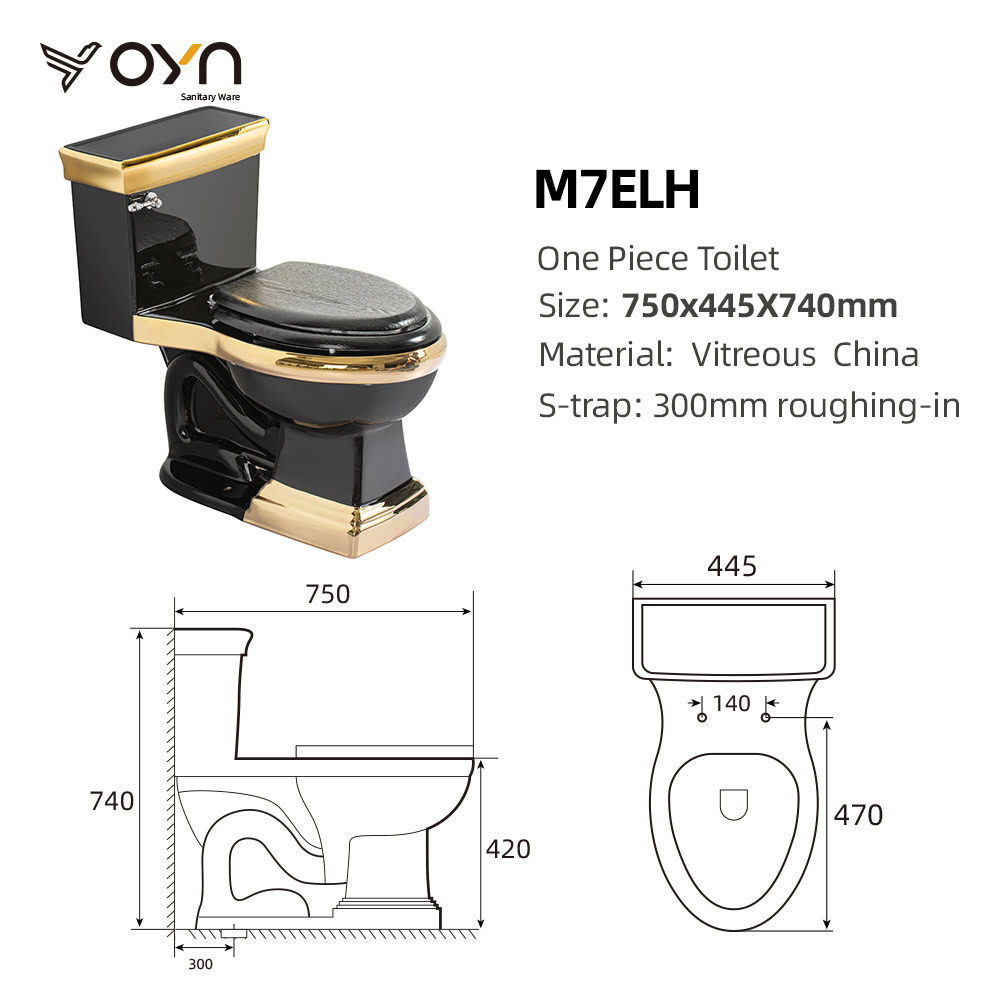 M7HEL One Piece Toilet Siphonic S Trap 300mm